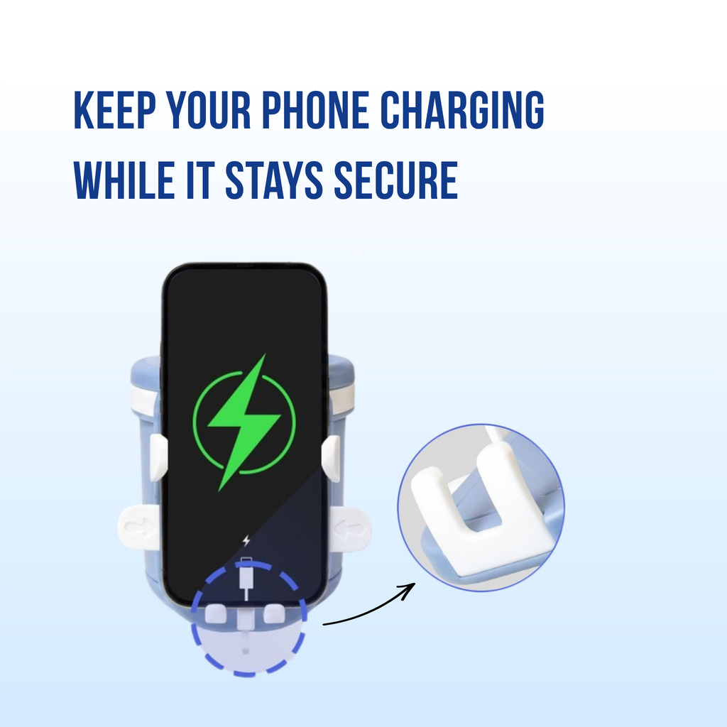 Phone holder for stroller allows charging while docked keeping your device secure and accessible on the 