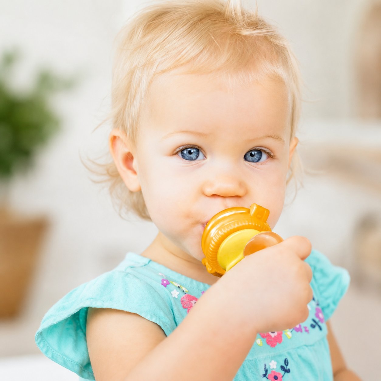 Baby Fruit Feeder & Teether Set – 2 Pack with 6 Silicone Teats