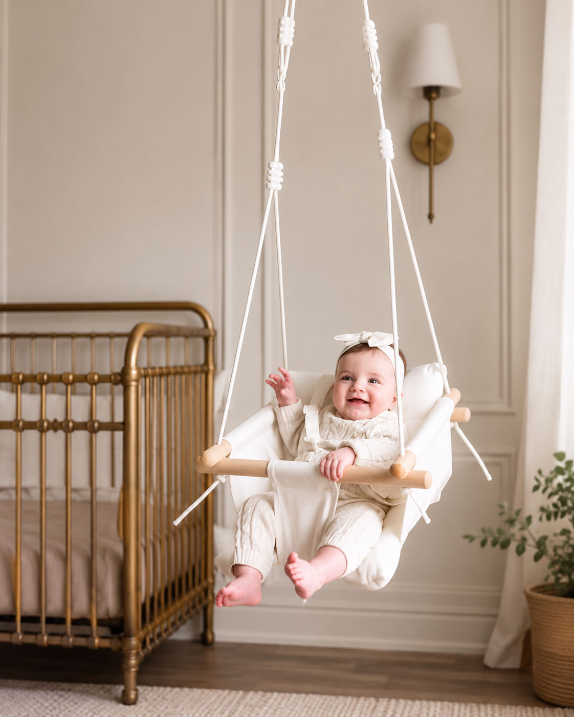 Noa Nest Canvas Baby Swing