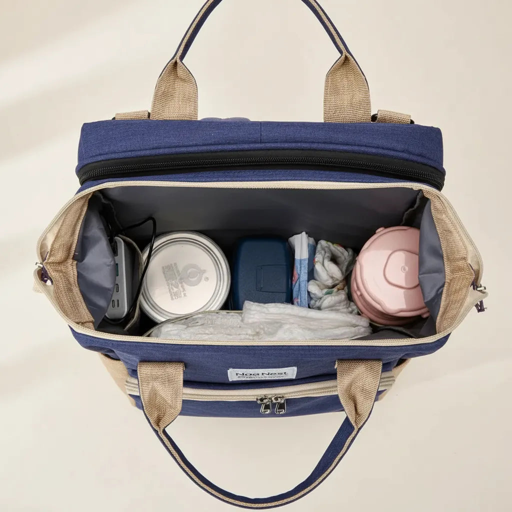 Portable baby changing station bag Noa Nest for organised outings and travel