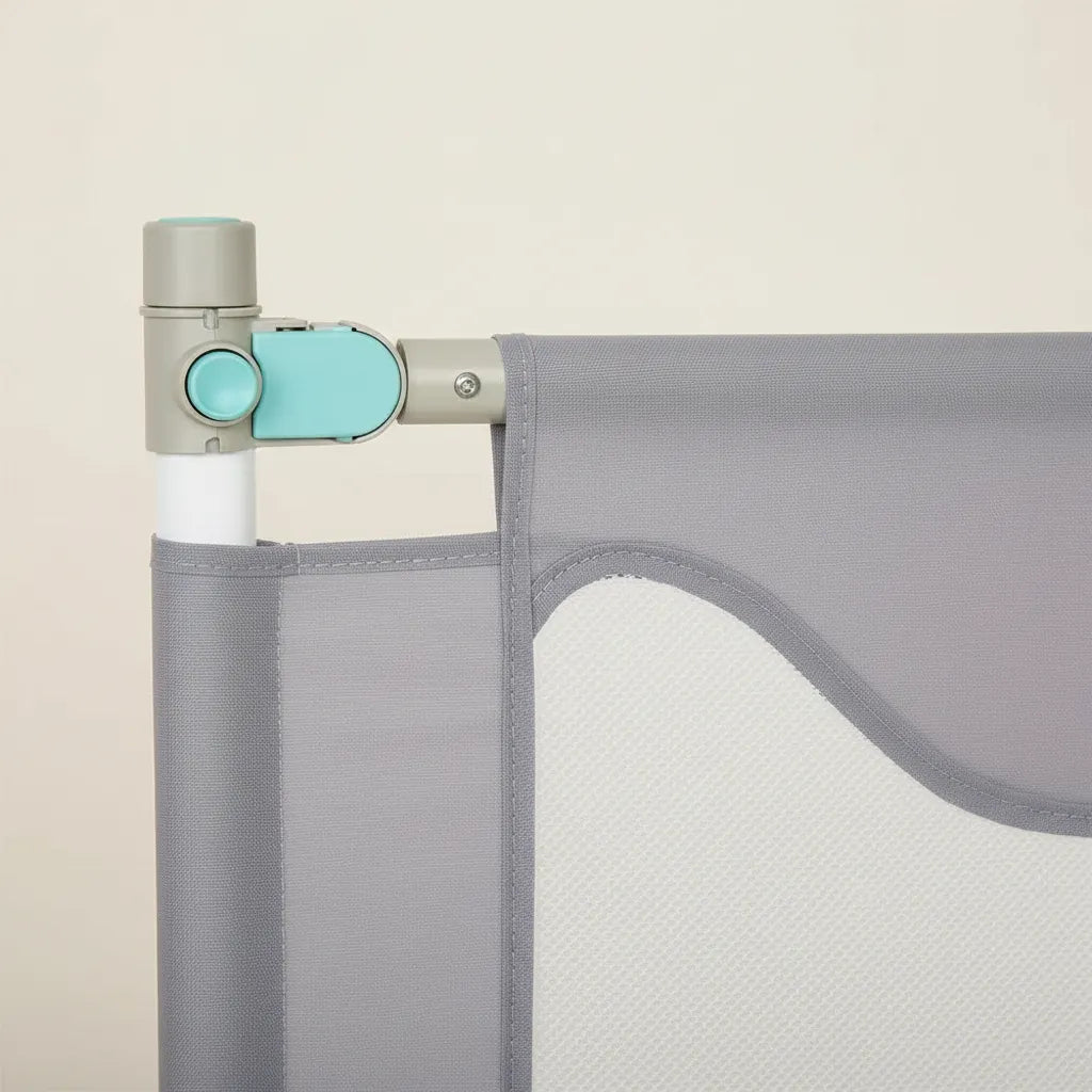Adjustable bedside safety rail by Noa Nest for secure and comfortable child sleep